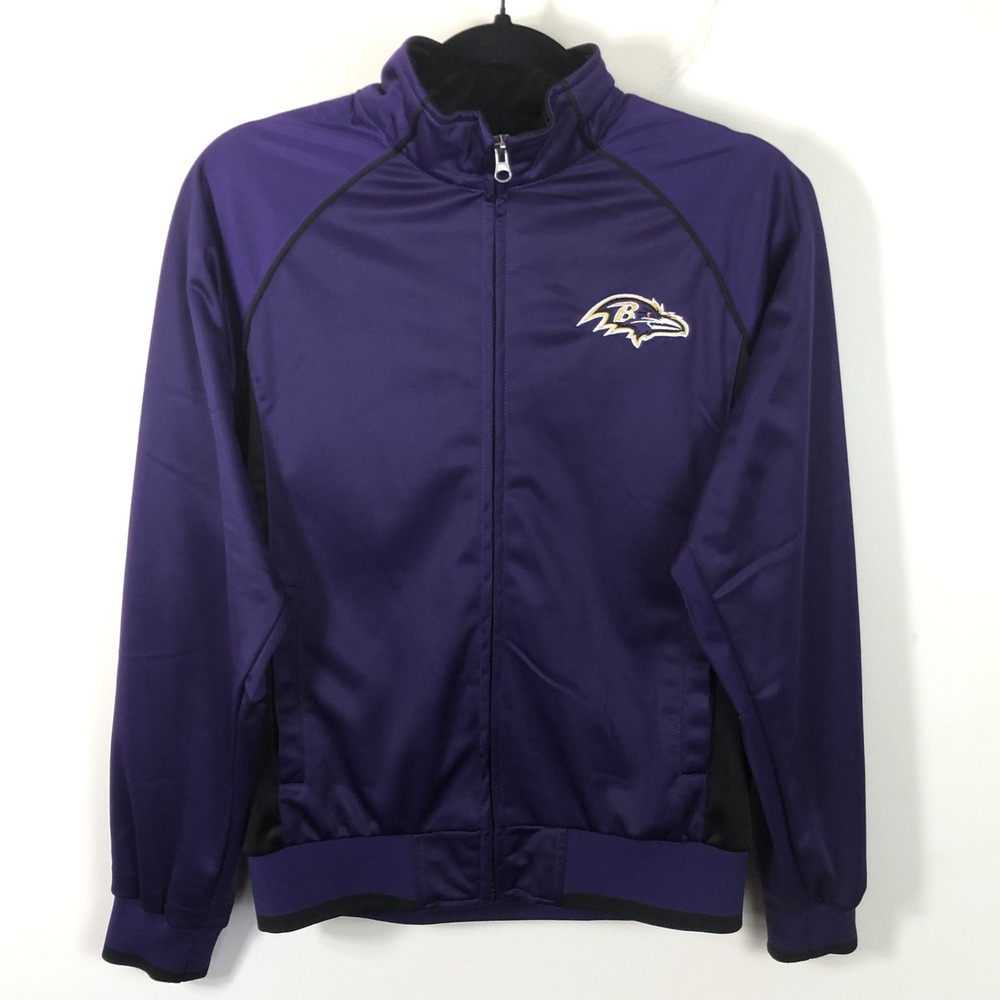 Baltimore Ravens NFL Team Apparel GIII Full Zip Women's Jacket Sz M Purple